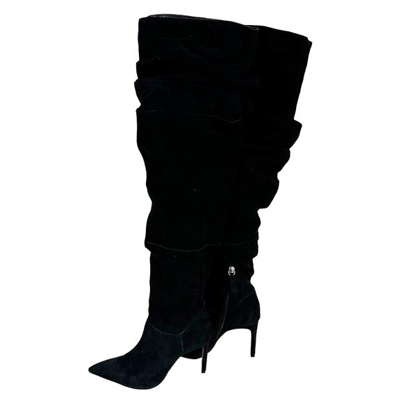 Schutz Ashlee Over The Knee Black Suede Boot Women's Size 5.5B New Without Box - Picture 5 of 10